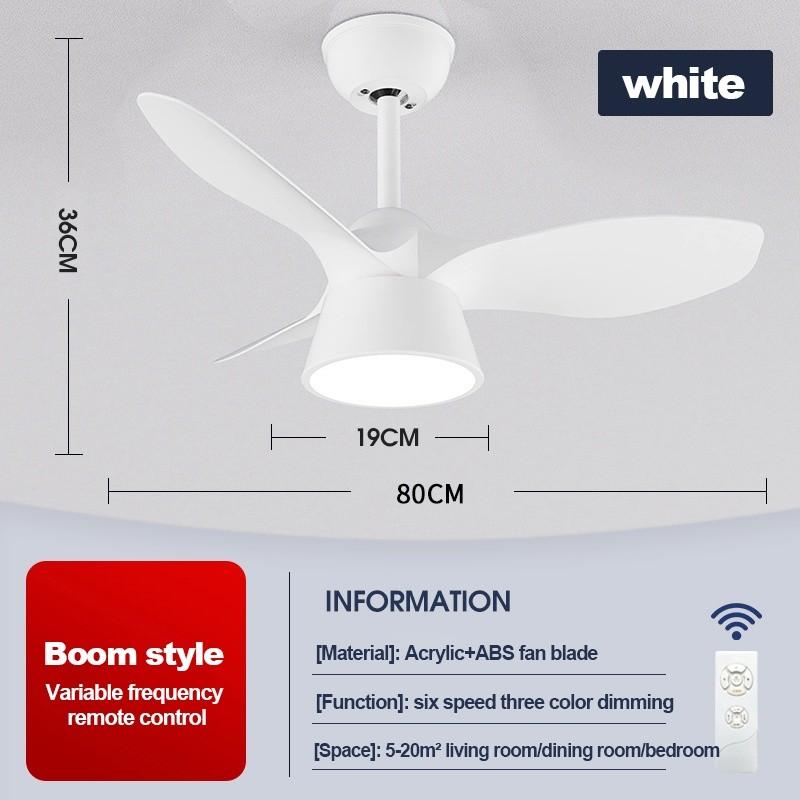 32“ DC Motor Ceiling Fan With Light 6 Speed Adjustable Electric Ceiling Fan Light Frequency Conversion LED Fan Lamp