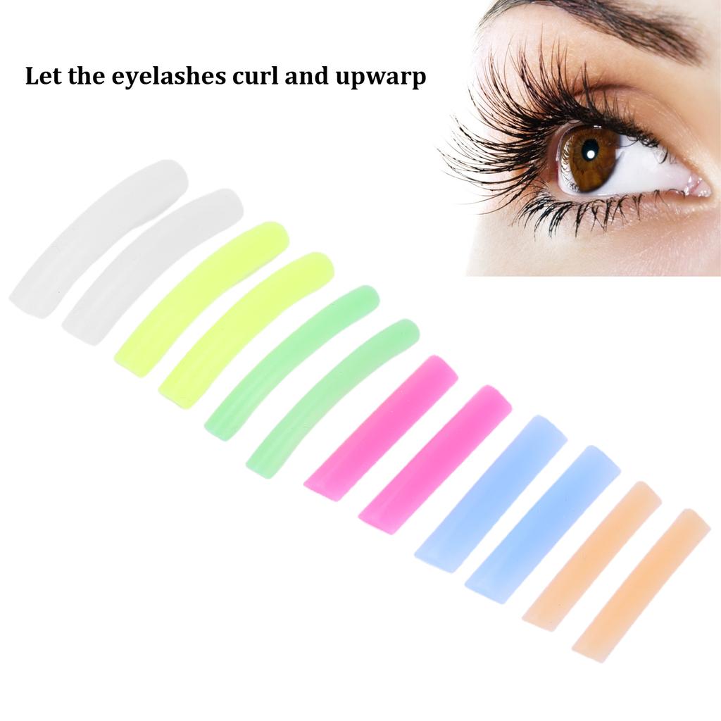 6 Pairs Reusable Eyelash Perming Pad Colorful Silicone Eyelash Perm Lift Pad Makeup Tool