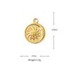 Golden Smiley Sun & Moon Stainless Steel Pendant