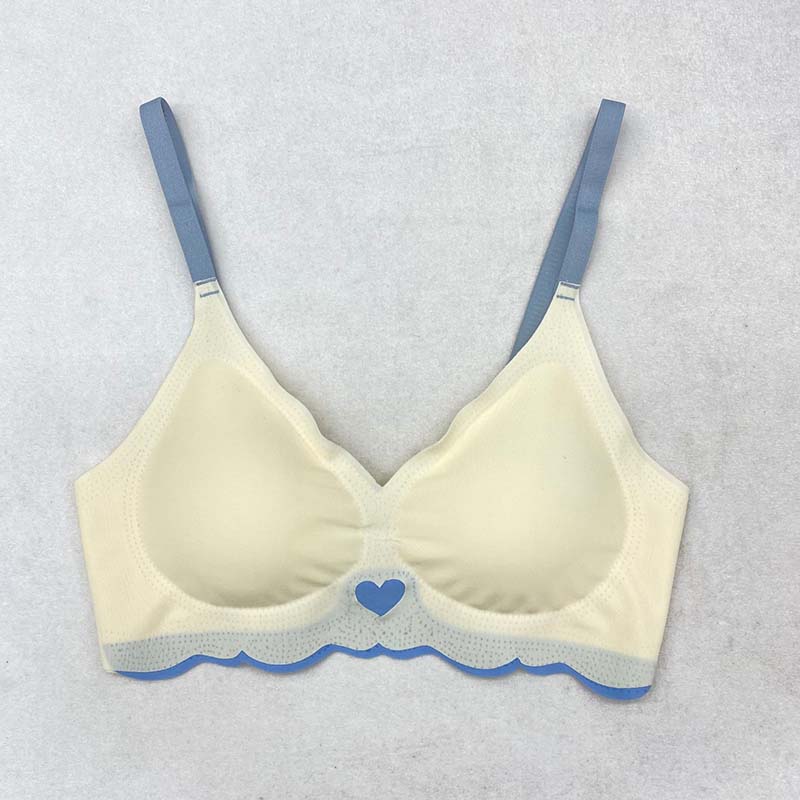 Love Girls Underwear Color Collision Sexiness Thin Seamless Underwear Seamless Bras for Woman Beautiful Backless Underwire Gathering Sports Bra