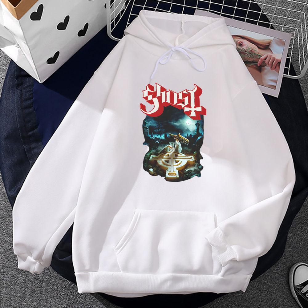 Men Clothes Ghost Rite Here Rite Now Hoodies Streetwear Long Sleeve Winter Hooded Rock Style Graphic Sweatshirt