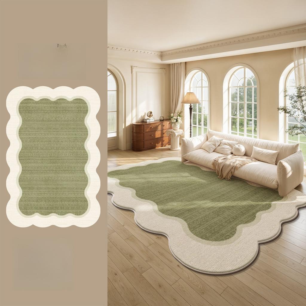 Irregular Shape Rugs for Bedroom Fluffy Soft Bedside Rug Retro Style Living Room Decoration Carpet Thick Plush Lounge Floor Mat