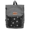 Schoolbag Korean ins Functional Wind Retro Striped Backpack New Versatile Large Capacity Student Class Leisure Bag