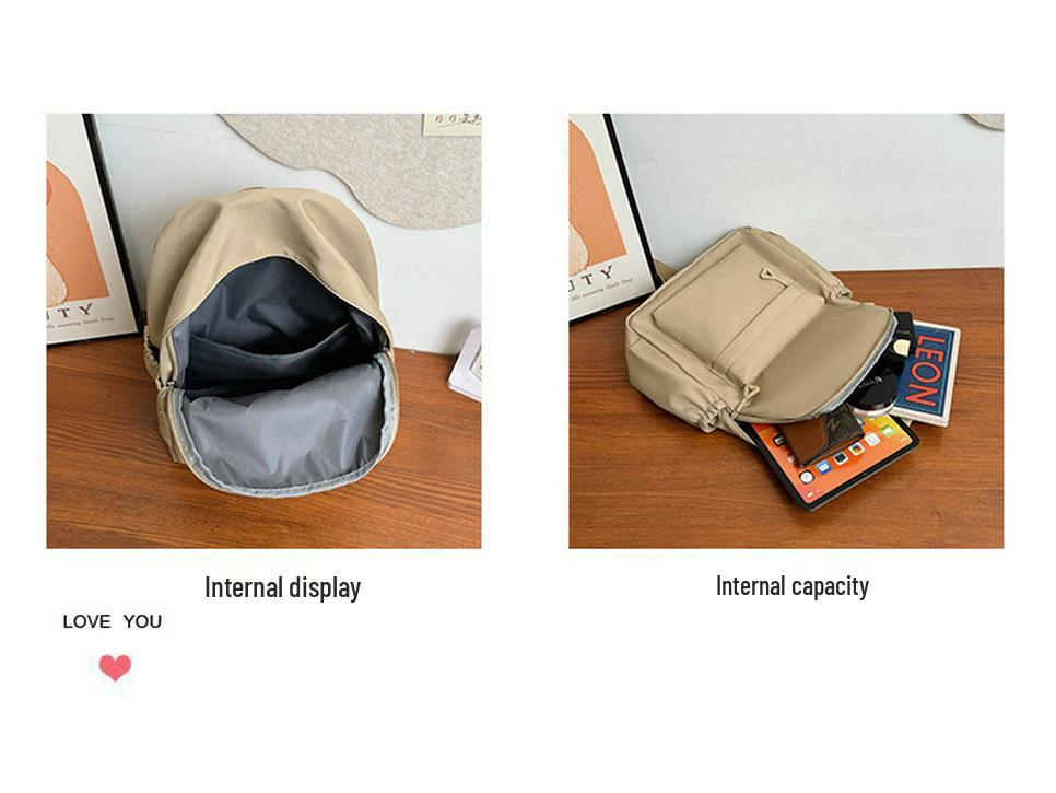Literary Fresh Candy Color Student Backpack: Large Capacity Travel & Laptop Bag