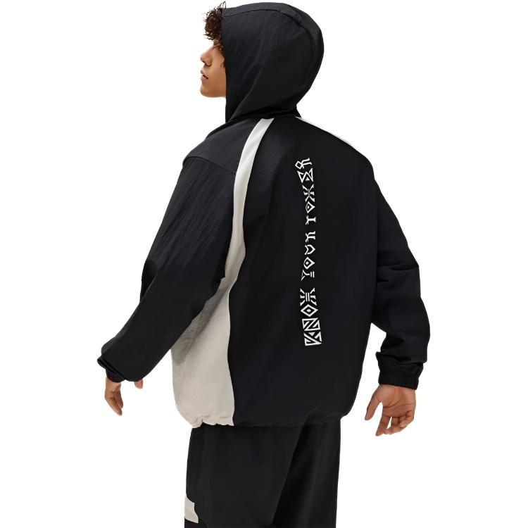 Anta Bequeme Schlichte Farbblock Vielseitige Lockere Kapuzen-Zip-Jacke Unisex-Jacke 172531601-5