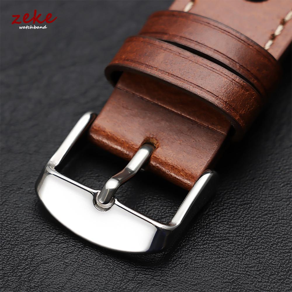 20mm 22mm Breathable Vintage Leather Watch Band for Omega Oil Wax Cowhide Straps Sport Bracelets Men's Brown Black Red Wristband
