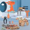 Kids Tool Set 120PCS/144PCS Toddler Tool Set With Electronic Toy Drill & Hand Tool Pretend Play Toy Gifts For Boys Girls