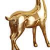 1 Pair Christmas Electroplating Golden Reindeer Statue Standing Sitting Elk Figurine Deer Sculpture Home Office Desktop Ornament