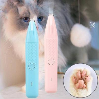 Dog Paw Trimmer with LED Light, Rechargeable Cordless Electric Grooming Clippers, Low Noise Pet Hair Shaver for Small Dogs Cats Trimming