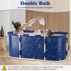 Baignoire Pliante 47", Baignoire Pliante Portable pour Adultes, Baignoire à Trempage pour Bain Chaud et Bain Glacé, Enveloppe Autoportante Pliante