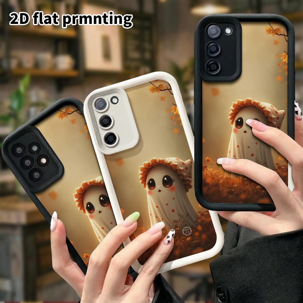 Phone Case: 2D Flat Samsung Galaxy A34 A35 M05 M06 S20 S22 S21 FE Plus 5G Step Protective Case, Autumn Leaves In the Forest, Christmas and Halloween G
