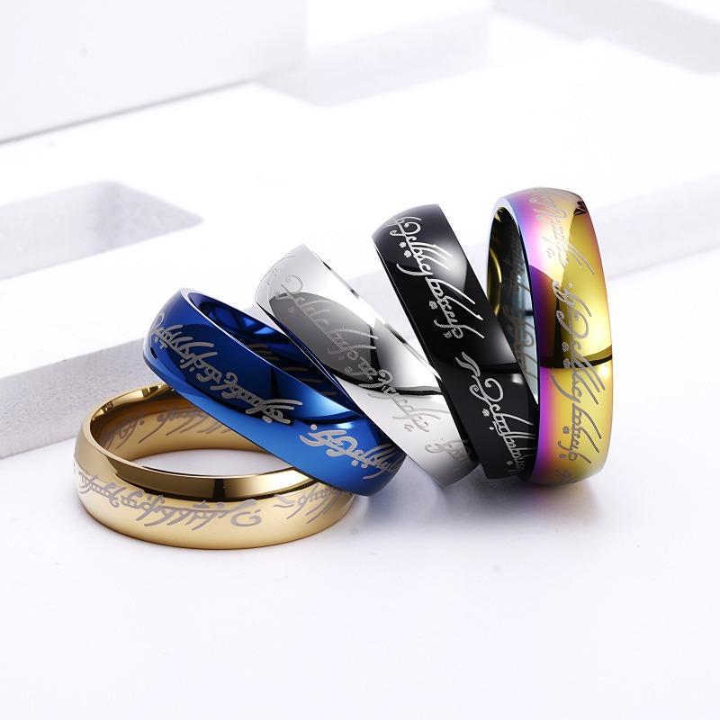 Stainless Steel Magic Ring Men's Ring Couple Ring King Men's and Women's Ring Stylish Domineering