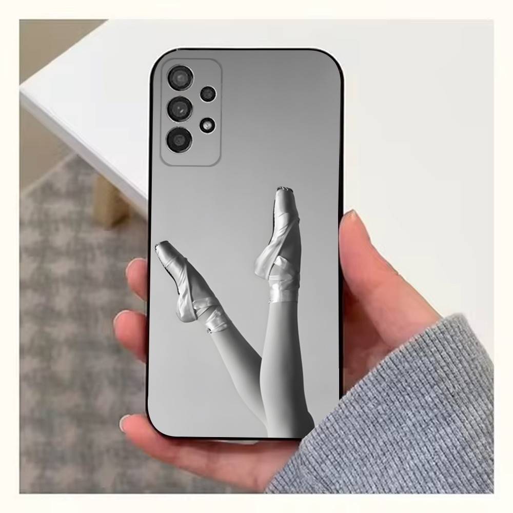 Dancing Art Ballerina  Case For Samsung S25,S24,S23,S22,S20,S21,S10,Ultra,Plus,Lite,FE,Soft Silicone Black Cover