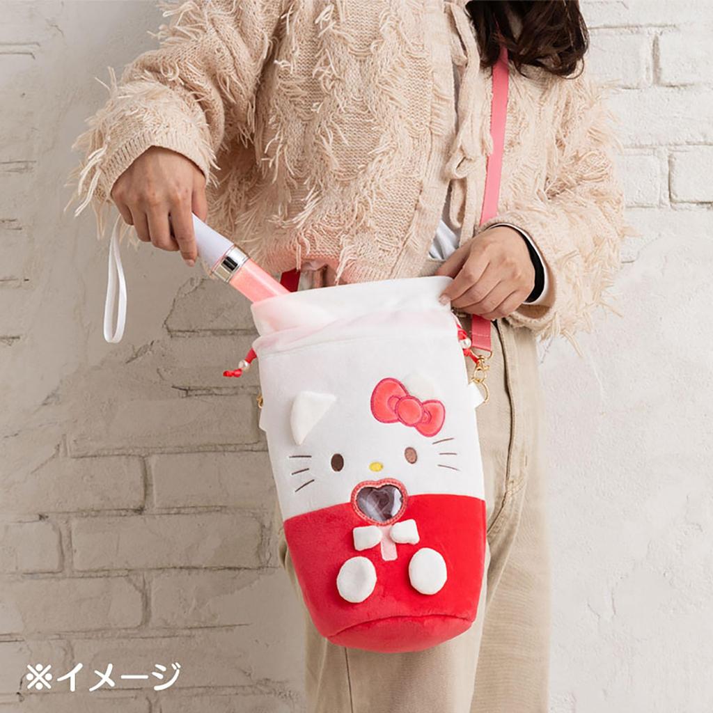 Sanrio Penlight Shoulder Pouch Hello Kitty Steel 613193 (Enjoy Idol) Polyester, PVC, Nylon,