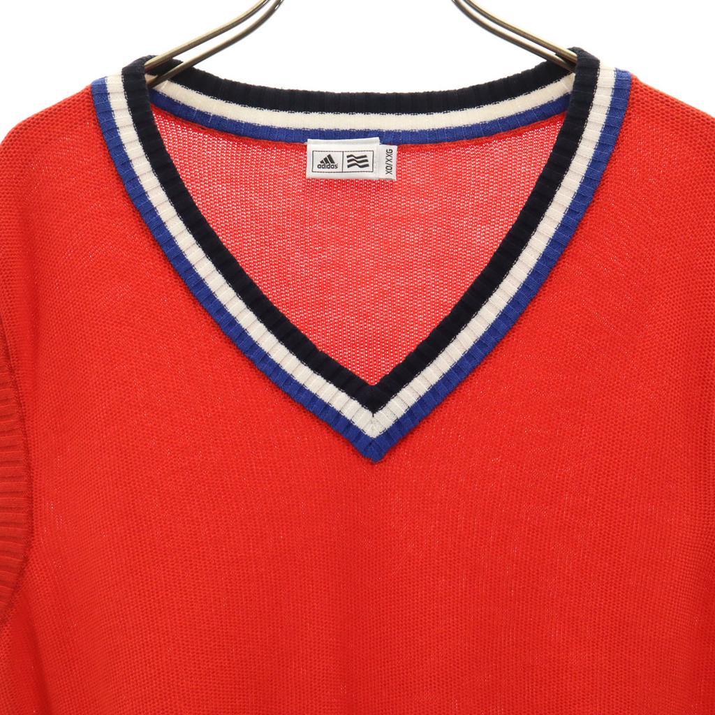 adidas golf Knit vest XO Red Biggs Men's Used
