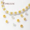 18K Gold Plated Beads with Large Hole,Beads For Bracelets Accessories,Separator For Beads,Supplies For Jewelry DIY Findings