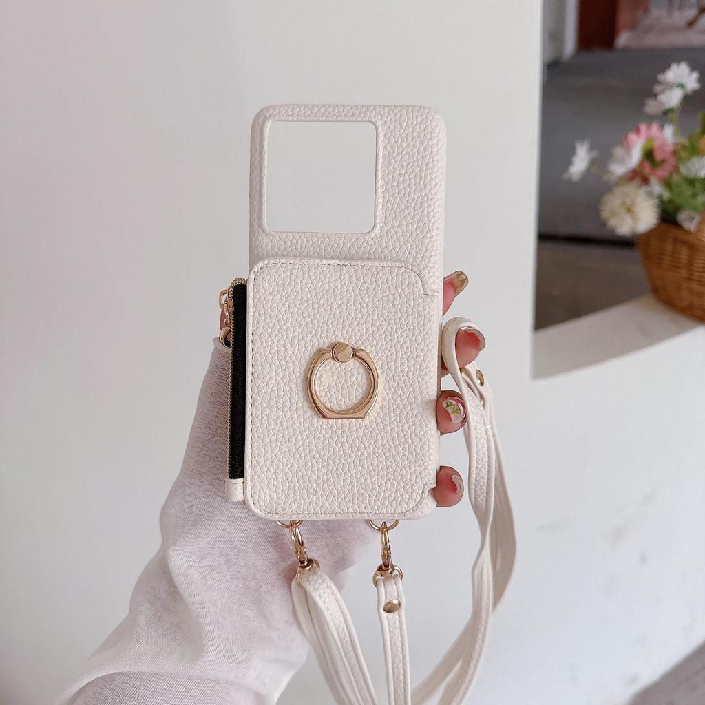 Redmi Note 12S 4G Crossbody Phone Case with Zipper Lanyard for Xiaomi 13T