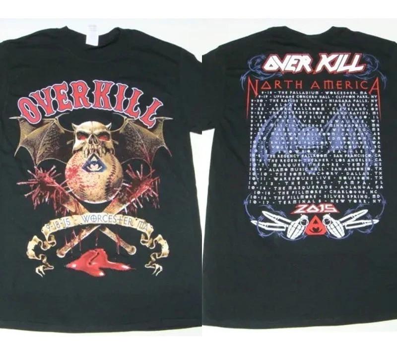 Remake Overkill Rock band 90s Vtg t-shirt Short Sleeve tee S