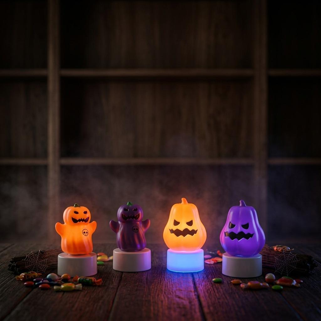 Halloween Electronic Candle Light Ghost Light Halloween DIY Scene Layout Party Atmosphere LED Pumpkin Lantern Ornament