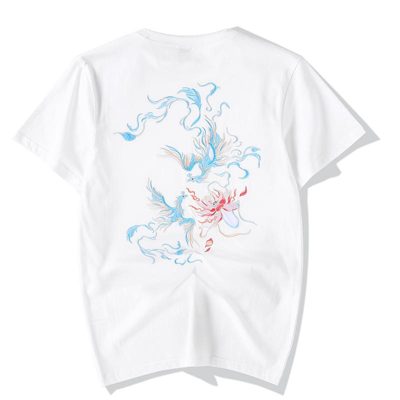 

Мужская футболка с коротким рукавом в китайском стиле, эластичная, не мнется, свободного кроя, модная, с коротким рукавом, хлопковая, удобная, легкая 8XL