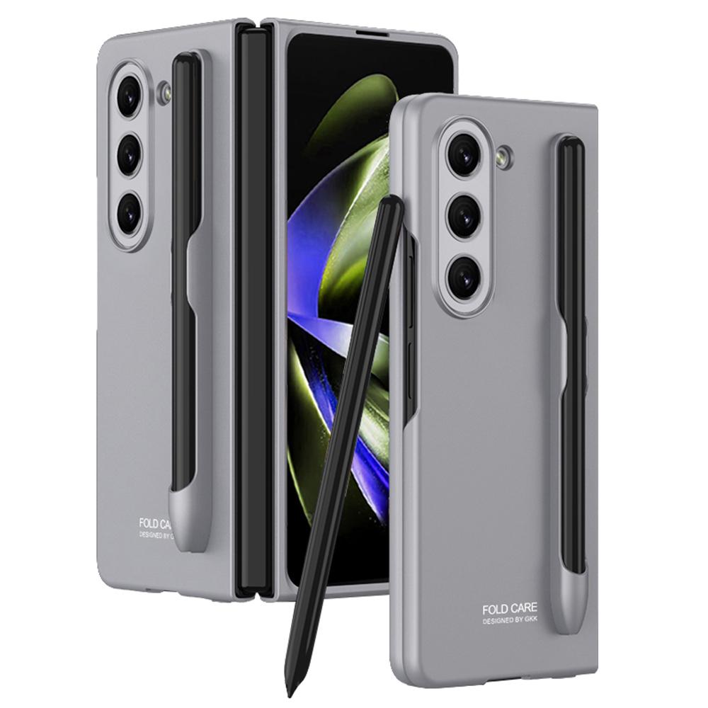 

GKK Phone Case for Samsung Galaxy Z Fold5 5G Hard PC Ultra Thin Protective Cover with Pen Slot Grey