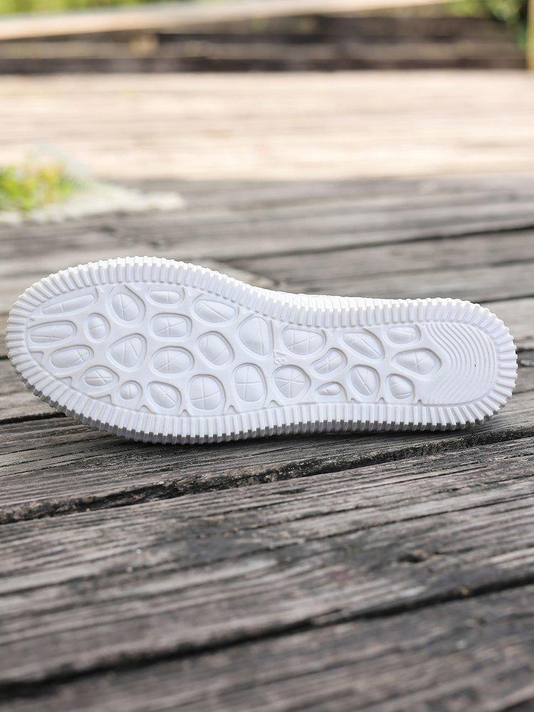 Women's Plus Size White Mesh Sneakers - Versatile, Breathable, Flat Casual Shoes for Spring & Summer 2025