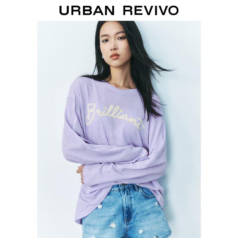 UR2025 Women s Casual Color-Block Print Long-Sleeve T-Shirt S