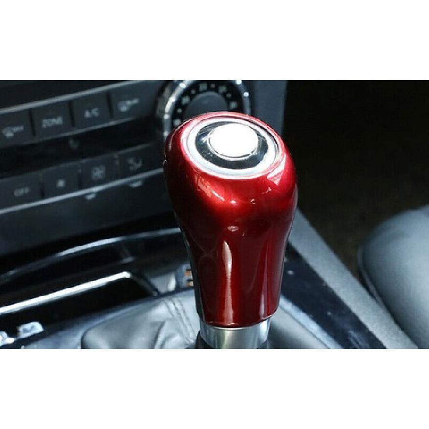 Red ABS Inner Gear Shift Knob Decor Cover Trim For Mercedes-Benz GLK 2009-2015
