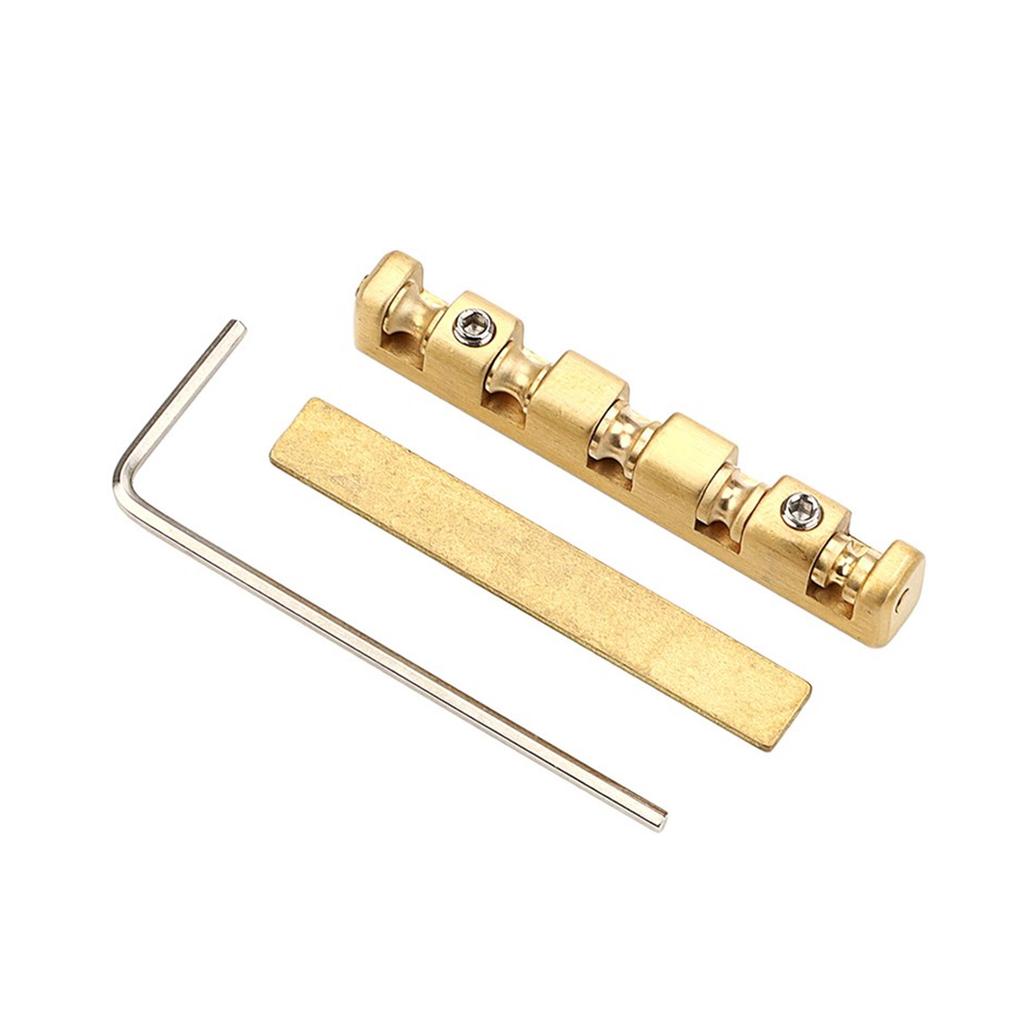 5 String Basses Nut Height Adjustable Brass Roller Nut Split Regulation Parts for Electric, Acoustics Basses