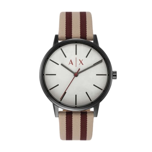 A|X Armani Exchange CAYDE AX2759 Men's Watch, Beige & Red