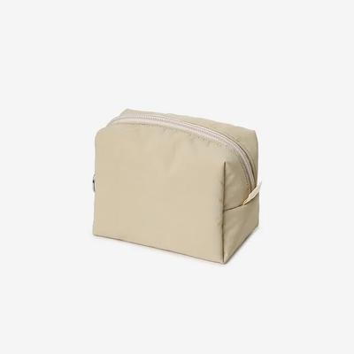 Medium Cube Recycled Nylon Pouch [Beige]