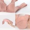 Middle-aged and Elderly Underwear Light Front Buckle Thin Section Mom Soft Cotton Ladies Undershirt Type Without Steel Ring Big Yards Comfortable Bra