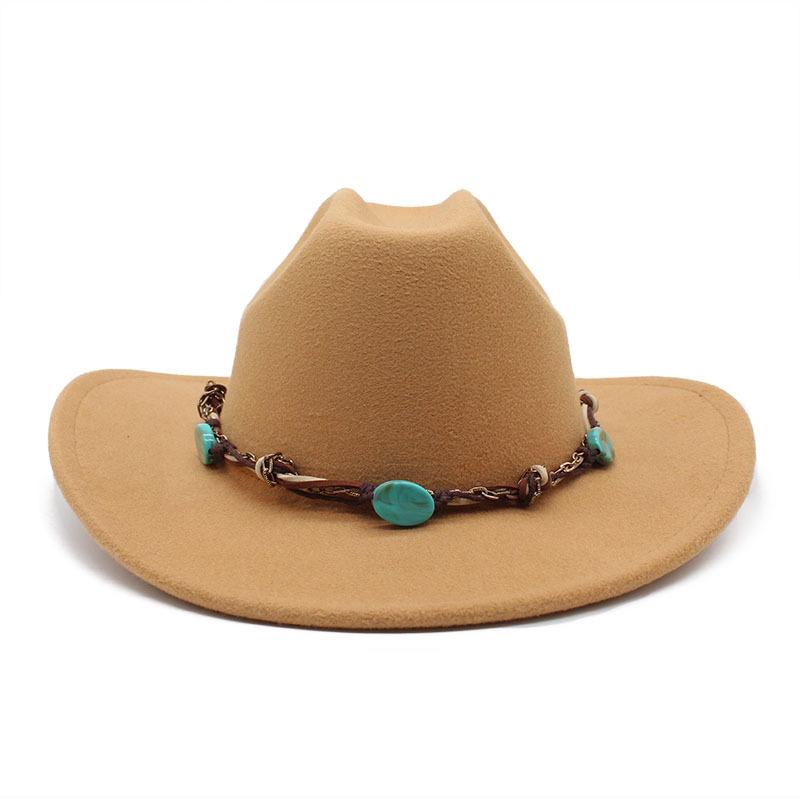

Dayan Western Cowboy Top Hat Baolu Knight Hat Upturned Top Hat Men S Rolled Top Hat Gem Decoration M（56-58cm） верблюд