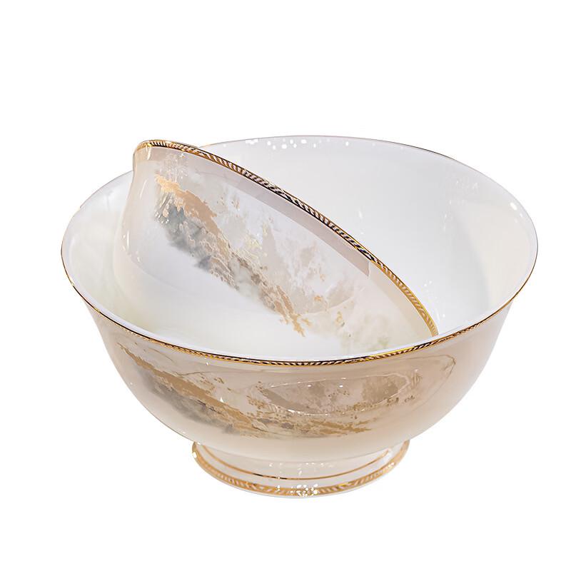 Jingdezhen 62-Piece Grand Scenery Bone China Dinnerware Set