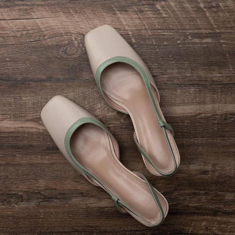 Fashion Sexy High Heels Women Sandals Summer Dress Party Shoes Size 40 New Square Toe Designer 2025 Walking Slides Mujer Zapatos Pumps