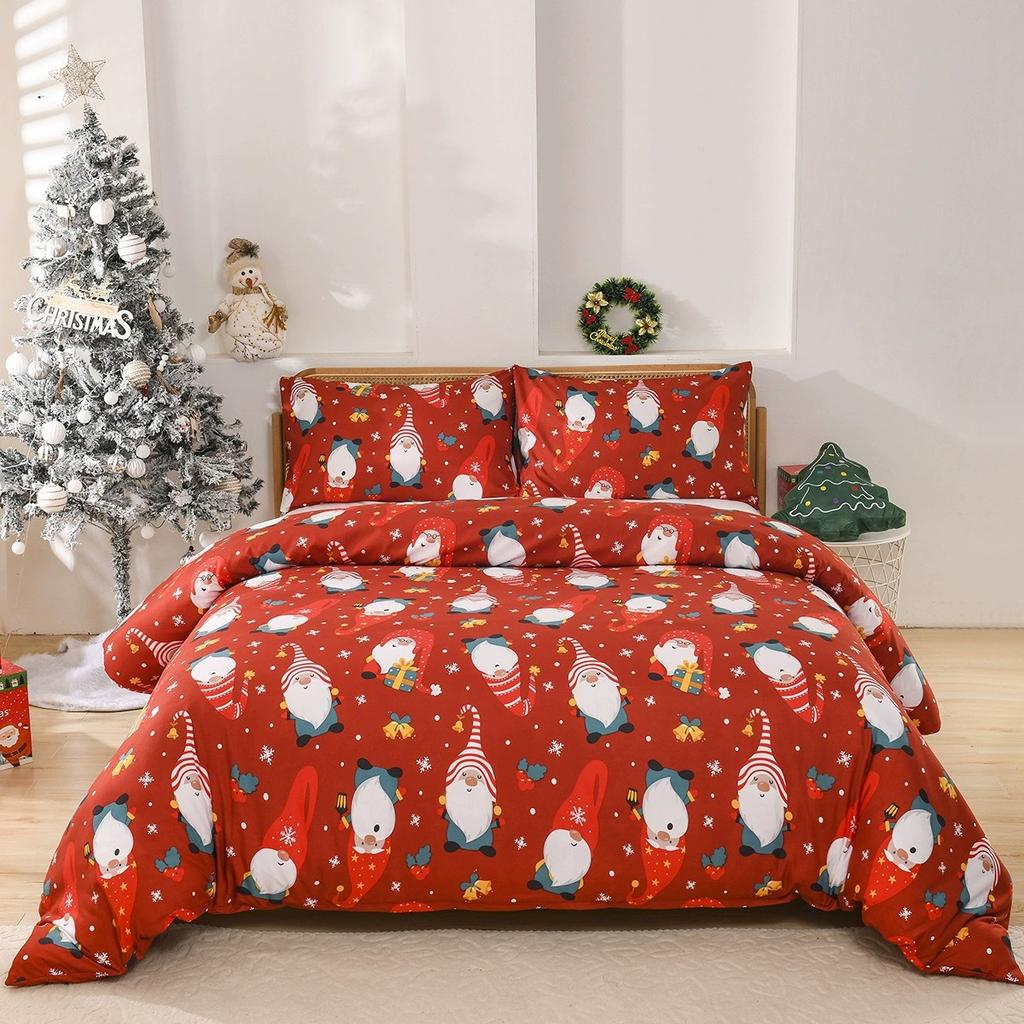2025 New Christmas Theme Duvet Cover Set Luxury Soft Bedding Set with pillowcase skin-friendly machine washable Room Decor Gift