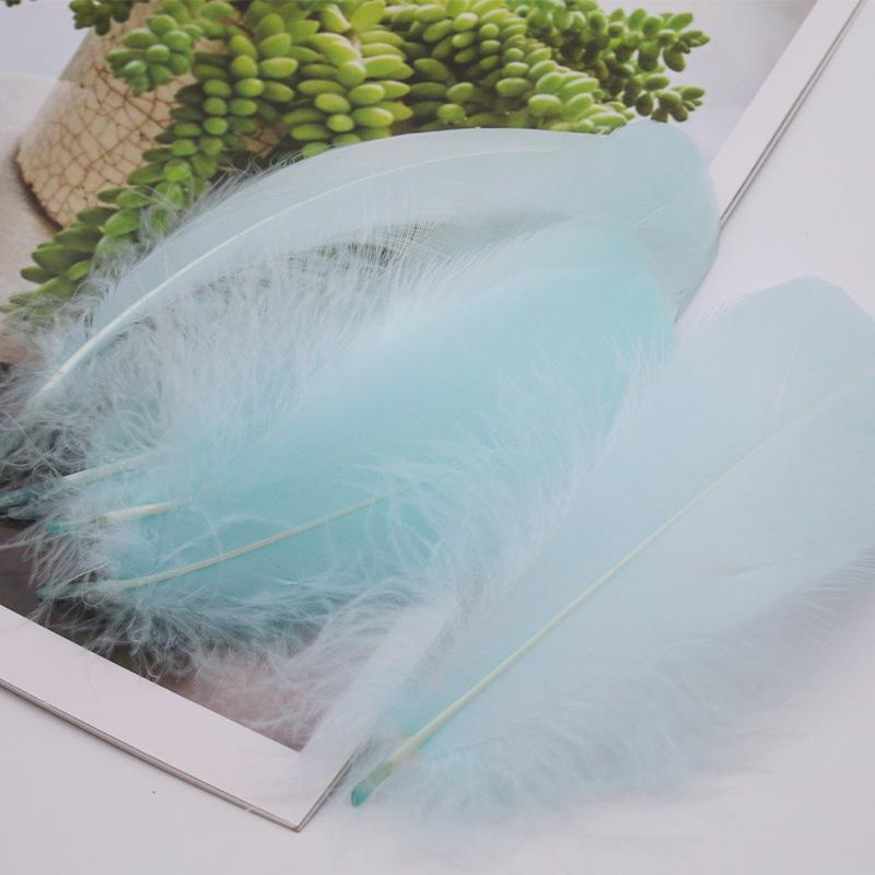 50Pcs Color Full Soft Big Floating Feather Goose Feather Diy Color Feather Headdress Craft Decorative Material