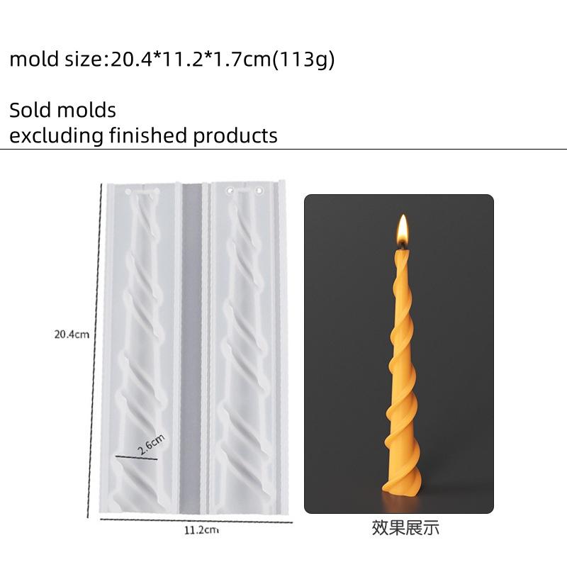 Geometryczna Spiralna Świeca Forma Silikonowa DIY Skręcona Świeca Woskowa Forma Silikonowa Narzędzia do Dekoracji Domu Geometryczne Materiały do Wyrobu Świec