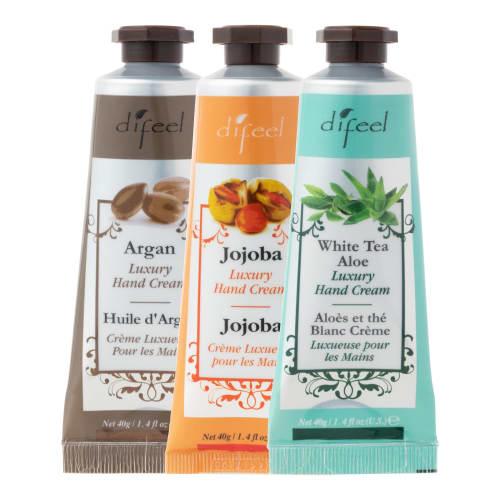 Difeel Happy Set 34 Natural Hand Cream 40g x 3 pieces Aloe, Argan, Jojoba New York