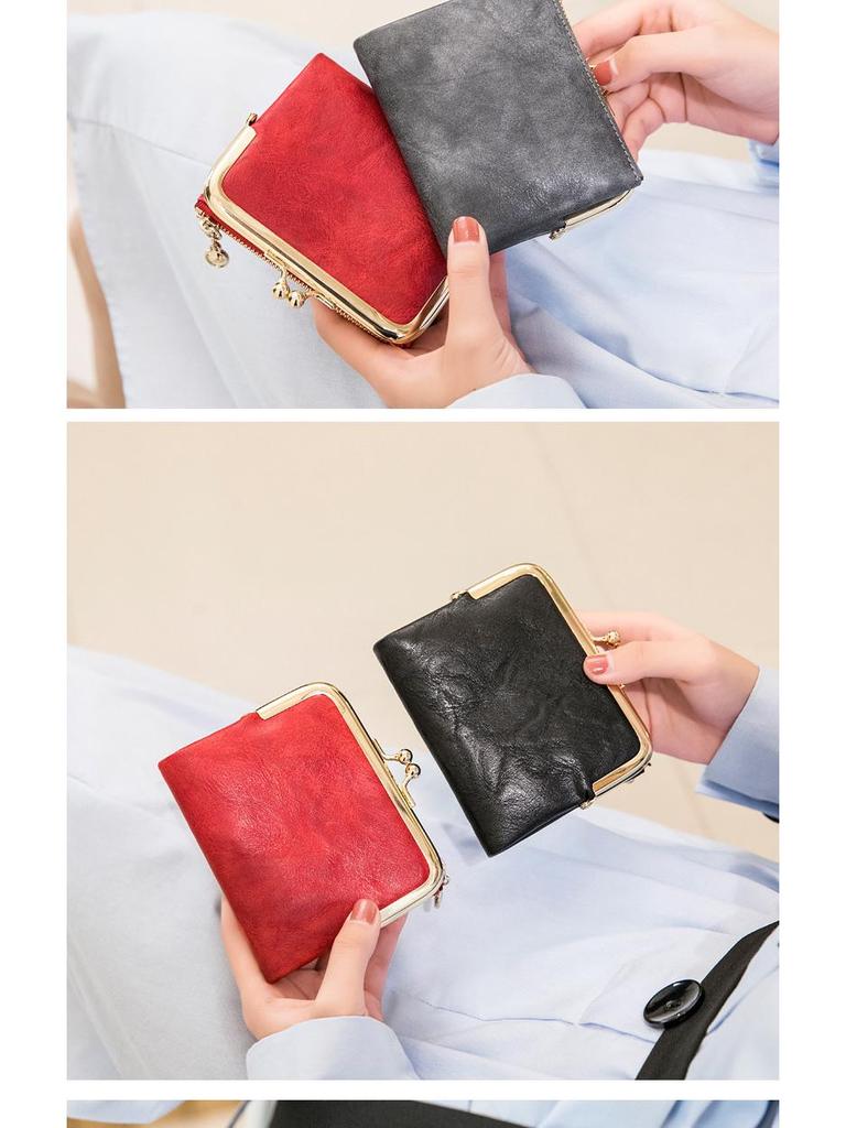 Women's 2023 Retro Multifunctional Folding Wallet & Coin Purse with Card Holder