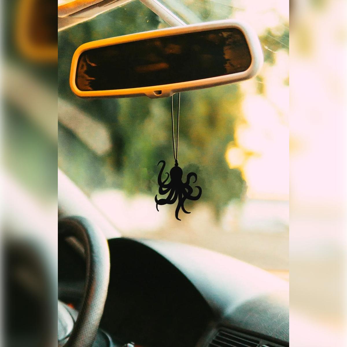 

Metal Octopus Rearview Mirror Ornament Car Accessory Hanging Decoration