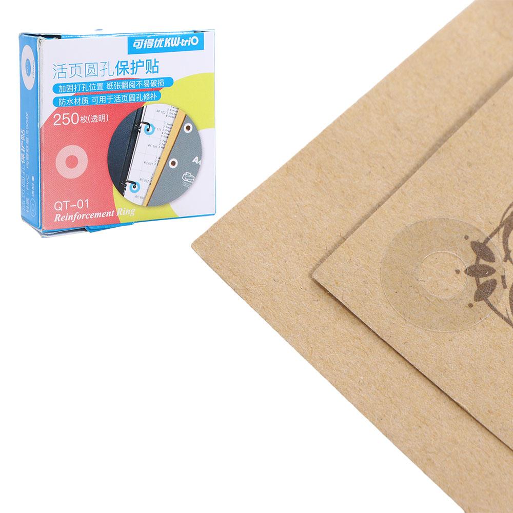 

250pcs Hole Punch Protector Labels Loose Leaf Paper Hole Reinforcement Labels Round Stickers Self Adhesive Binding Paper Sticker прозорий