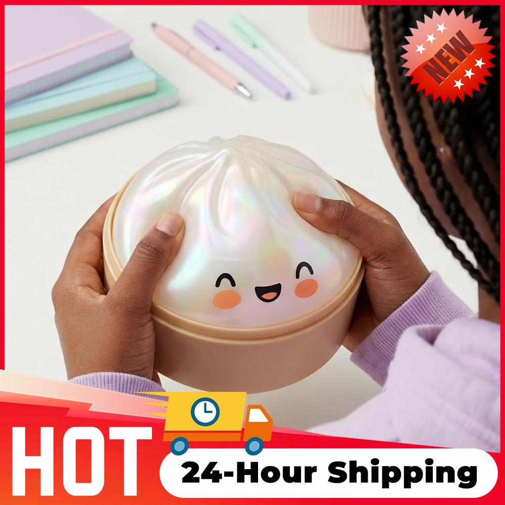 Simulation Steamed Bun Squeeze Toy Soft Flour Filled Stress Relief Ball For Kids Adults Realistic Food Sensory Toy Fun