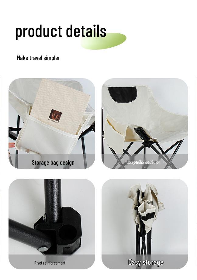 Portable Low Back Moon Chair for Camping and Outdoor Picnics