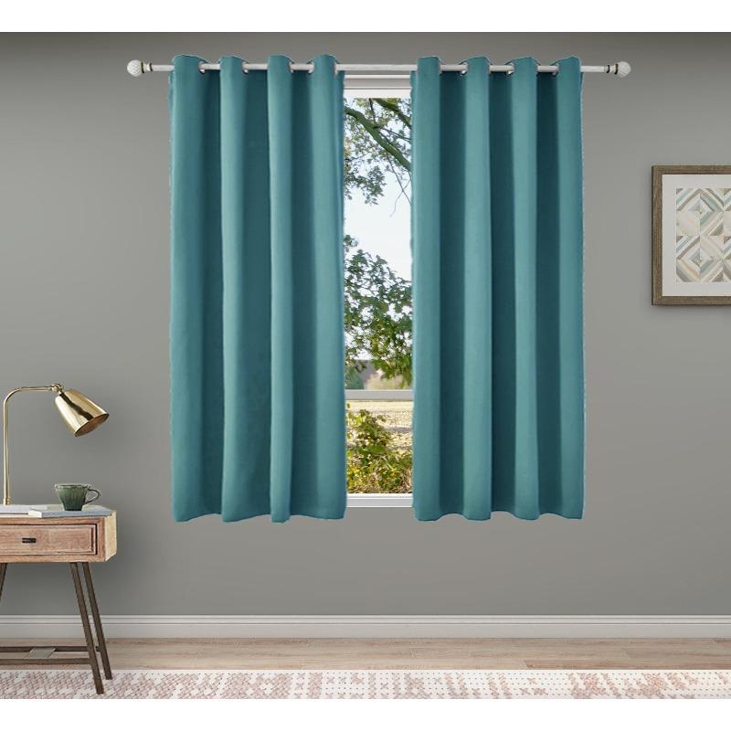 Тканевые шторы блэкаут Готовые шторы Шторы для отеля/балкона 140*260 озеро синий