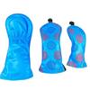 3Pcs Waterproofs Golfs Club Headcover Golfs Driver Fairway Wood Hybrids Putter Headcover Gear Pattern Driver Headcover