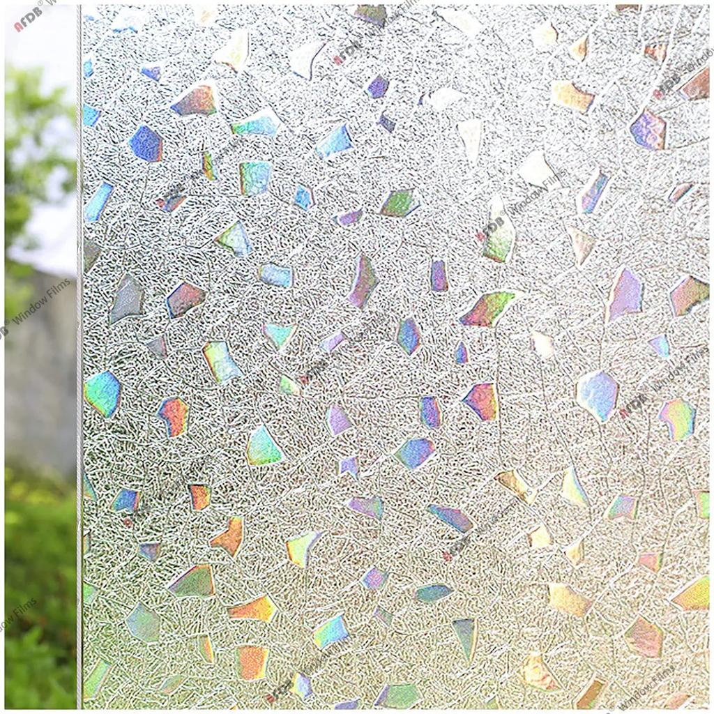 3D-Regenbogen-Fensterfolie, Chamäleon-Dekoration für Zuhause, statisch haftend, nicht klebend, Glasfensteraufkleber, Wärmedämmung, Glasaufkleber