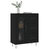 VidaXL Black Buffet 69.5x34x90 Cm Engineered Wood 828037