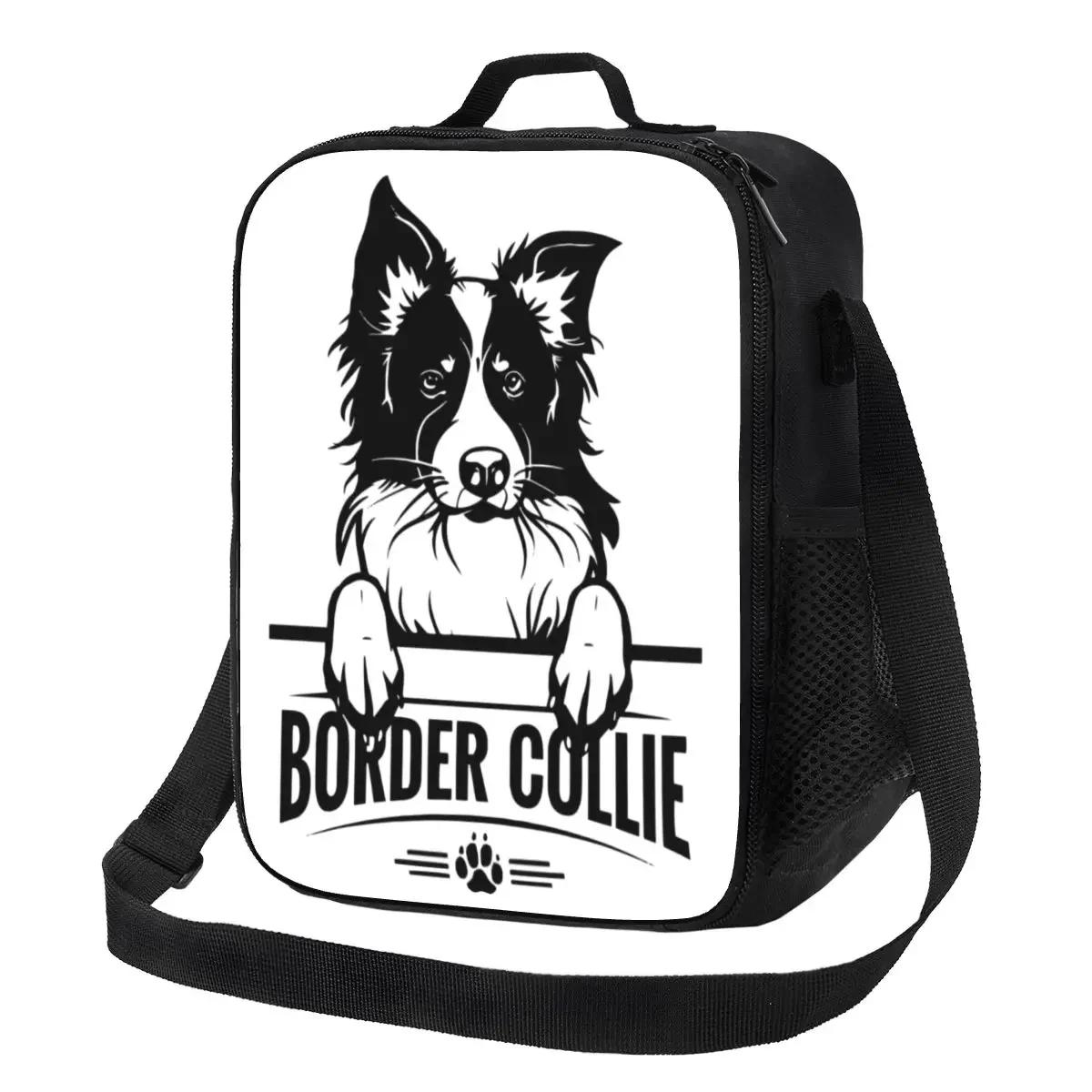 

Индивидуальная сумка для ланча с теннисным мячом Border Collie, женская сумка-холодильник, термоизолированные ланч-боксы для детей, школы 26.5x20x11.5CM