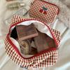 Cloth Cherry Cosmetic Bag Cotton Toiletry Bag Fashion Travel Storage Bag  Unisex